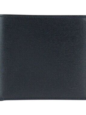 Gucci Black Silver Leather 034 Fold Wallet Compact